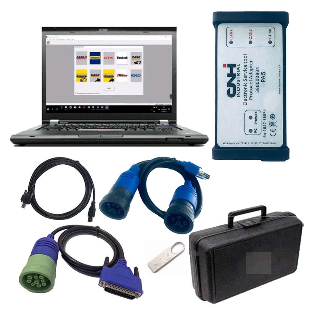 <font color=#000000>New Holland Electronic Service Tools CNH Kit Diagnostic Tool (CNH EST 9.10 8.6) Plus Lenovo T420 Laptop</font>